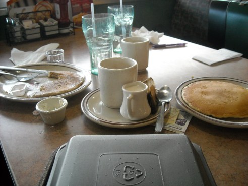 Recycled to go container