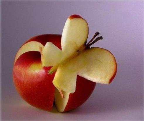 Butterfly Apple apple cut as butterfly