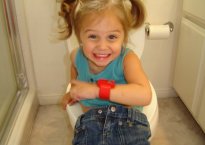kid on toilet