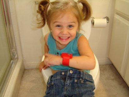 kid on toilet
