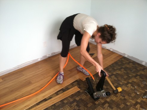 Little by little, we covered the whole floor.