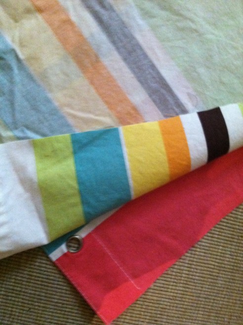 After cutting your fabric, lay the front and back pieces together 